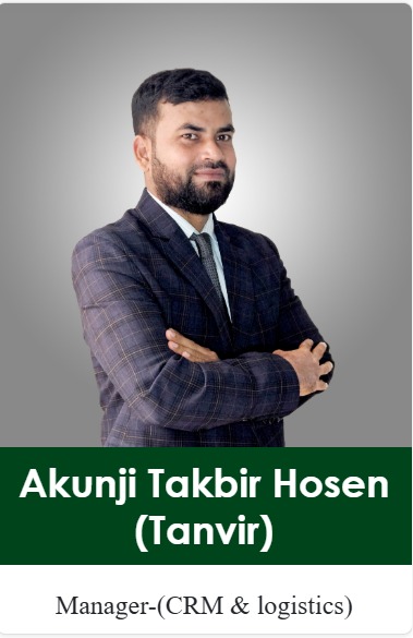Akunji Takbir Hosen, Manager of CRM and Logistics